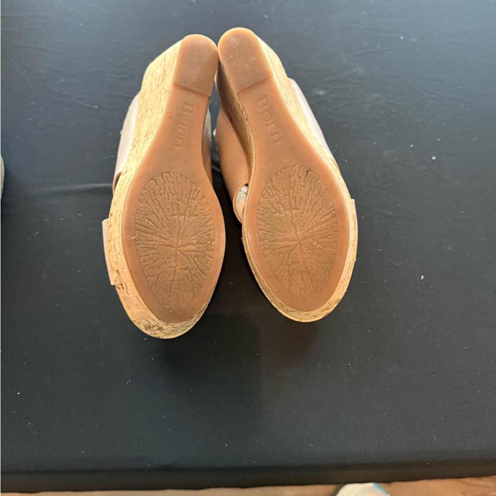 Born Cream Wedge Sandals - Picture 4 of 4